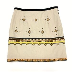 A Loves A Linen Blend Embroidered Mini Skirt Size Small